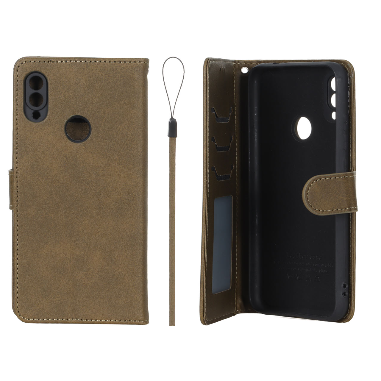 کیف موبایل مگنتی درجه یک داخل خز MNC Plus مدل Xiaomi Redmi Note 7 / Note 7 Pro / Note 7s - سبز زیتونی