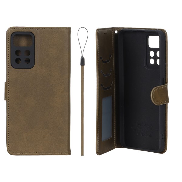 کیف موبایل مگنتی درجه یک داخل خز MNC Plus مدل Xiaomi Redmi Note 11 Pro Plus - سبز زیتونی