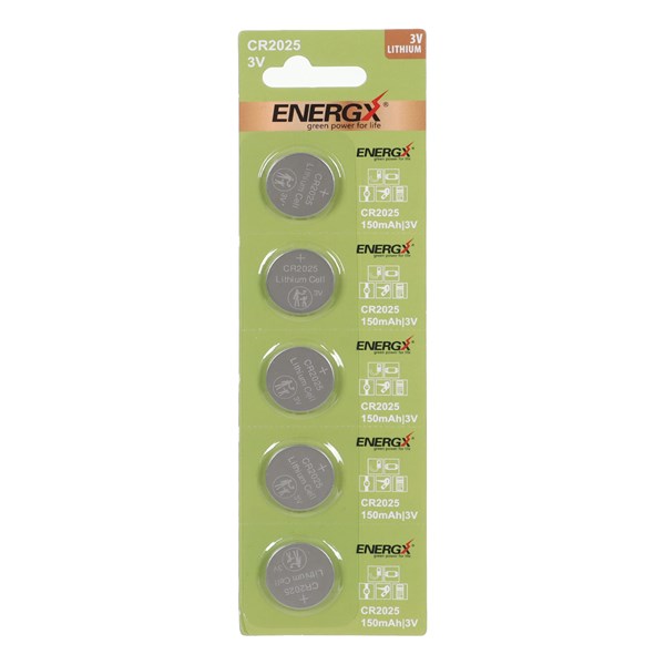 باتری سکه ای Energx مدل CR2025 - بسته 5 عددی