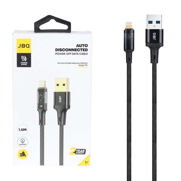 کابل شارژ 1.5 متری فست آیفون JBQ مدل CA-728 - مشکی (پک ضعیف) - (گارانتی یکساله رصاصی)