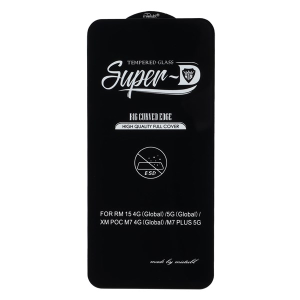 محافظ صفحه نمایش شیشه ای Full Cover Super D Mietubl مدل NTC ORG - Xiaomi Redmi 15 / Poco M7 4G