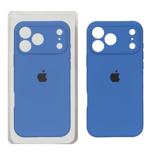 قاب سیلیکونی پاک کنی محافظ لنزدار اورجینال Apple iPhone 17 Pro Max - آبی کد 1 (پک دار) - NTC