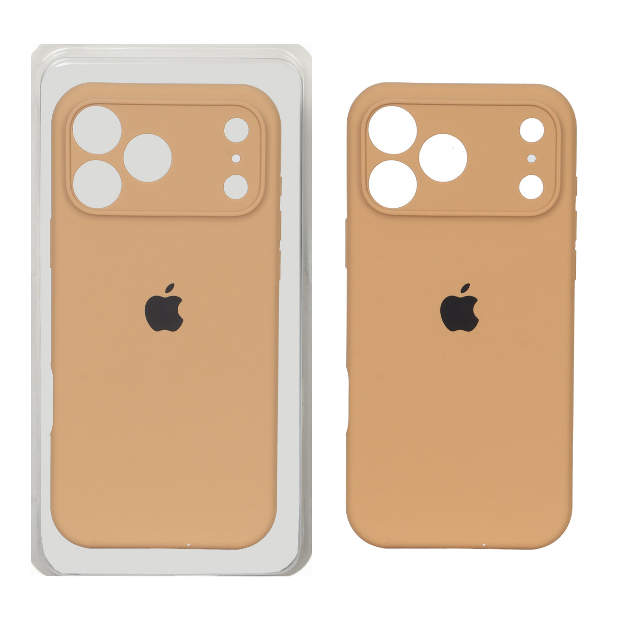 قاب سیلیکونی پاک کنی محافظ لنزدار اورجینال Apple iPhone 17 Pro Max - صحرایی کد 1 (پک دار) - NTC