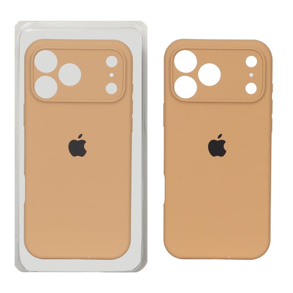 قاب سیلیکونی پاک کنی محافظ لنزدار اورجینال Apple iPhone 17 Pro Max - صحرایی کد 1 (پک دار) - NTC