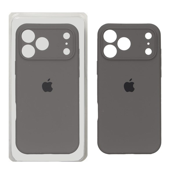 قاب سیلیکونی پاک کنی محافظ لنزدار اورجینال Apple iPhone 17 Pro Max - خاکستری کد 1 (پک دار) - NTC