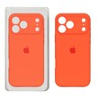 قاب سیلیکونی پاک کنی محافظ لنزدار اورجینال Apple iPhone 17 Pro Max - نارنجی تیره (پک دار) - NTC