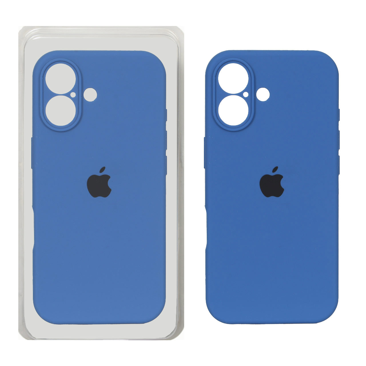 قاب سیلیکونی پاک کنی محافظ لنزدار اورجینال Apple iPhone 16 - آبی کد 1 (پک دار) - NTC