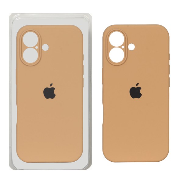 قاب سیلیکونی پاک کنی محافظ لنزدار اورجینال Apple iPhone 16 - صحرایی کد 1 (پک دار) - NTC