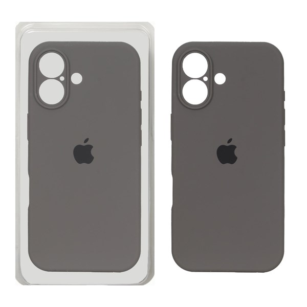 قاب سیلیکونی پاک کنی محافظ لنزدار اورجینال Apple iPhone 16 - خاکستری کد 1 (پک دار) - NTC