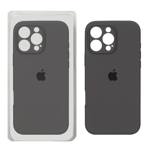 قاب سیلیکونی پاک کنی محافظ لنزدار اورجینال Apple iPhone 16 Pro Max - خاکستری کد 1 (پک دار) - NTC