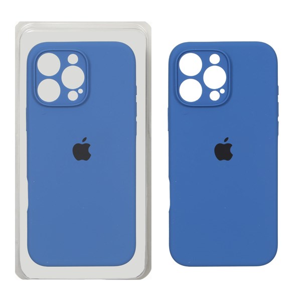 قاب سیلیکونی پاک کنی محافظ لنزدار اورجینال Apple iPhone 16 Pro Max - آبی کد 1 (پک دار) - NTC