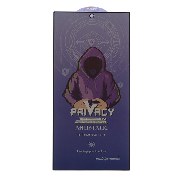 محافظ صفحه نمایش شیشه ای Full Cover Mietubl Anti Static Privacy مدل NTC - Samsung Galaxy S24 Ultra