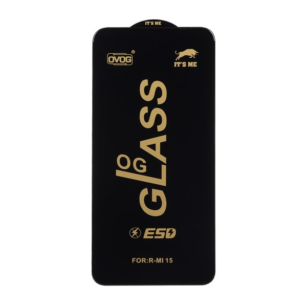 محافظ صفحه نمایش شیشه ای درجه یک Full Cover OG - ESD OVOG مدل Xiaomi Redmi 15 / Poco M7 4G