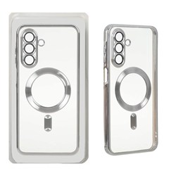 قاب اورجینال الکترواستاتیک Magsafe لنز گلس دار Samsung Galaxy A17 / A26 - نقره ای (پک دار)