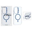 قاب اورجینال Q Series Bracket کریستالی Magsafe لنز استندشو Samsung Galaxy A56 / A36 - آبی (پک دار )