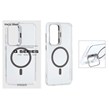 قاب اورجینال Q Series Bracket کریستالی Magsafe لنز استندشو Samsung Galaxy S25 FE - خاکستری (پک دار )