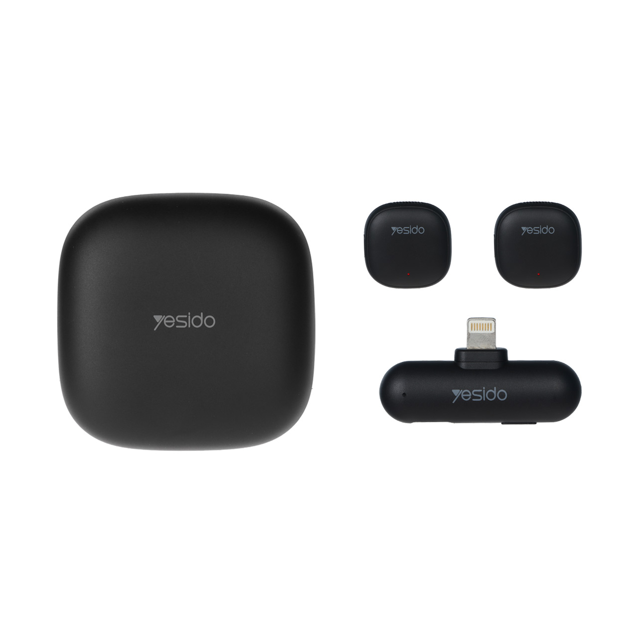 میکروفون بی سیم Yesido Lightning مدل KR20 - مشکی (گارانتی 18 ماه تعویض نیکان همراه)