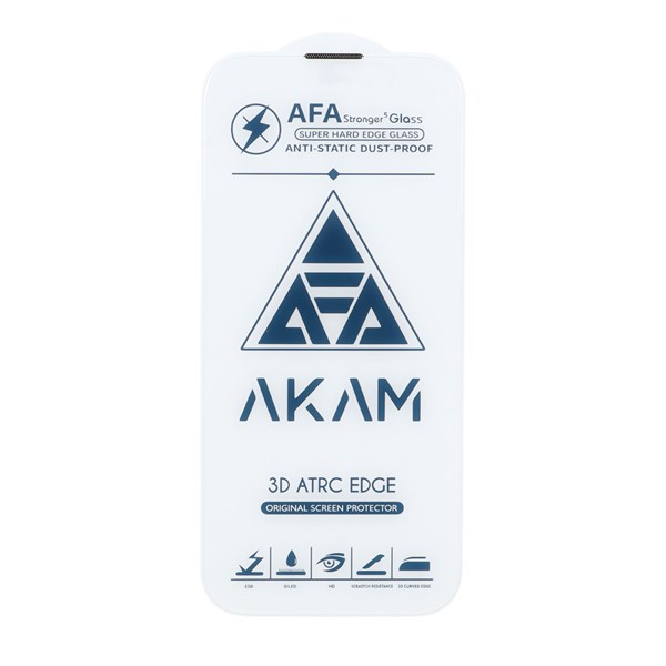 محافظ صفحه نمایش شیشه ای اورجینال AKAM بدون حاشیه Apple iPhone 16
