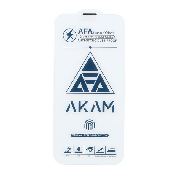 محافظ صفحه نمایش شیشه ای اورجینال AKAM بدون حاشیه Apple iPhone 16 Pro Max
