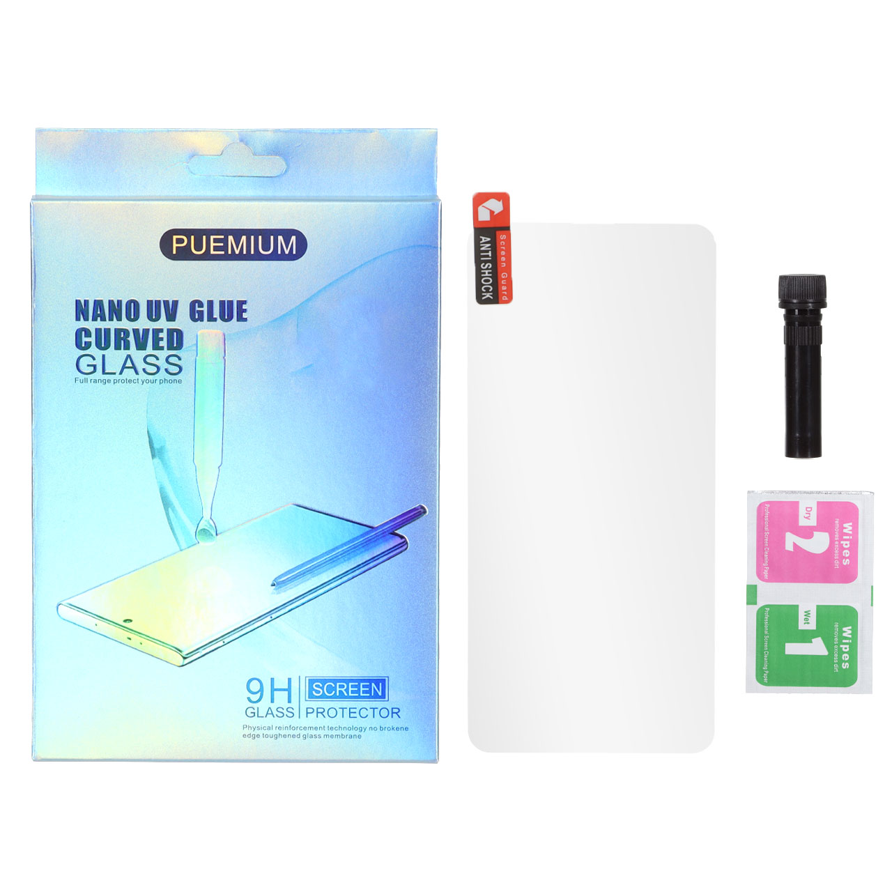 محافظ صفحه نمایش شیشه ای UV Puemium مدل Samsung Galaxy S10 (پک دار)