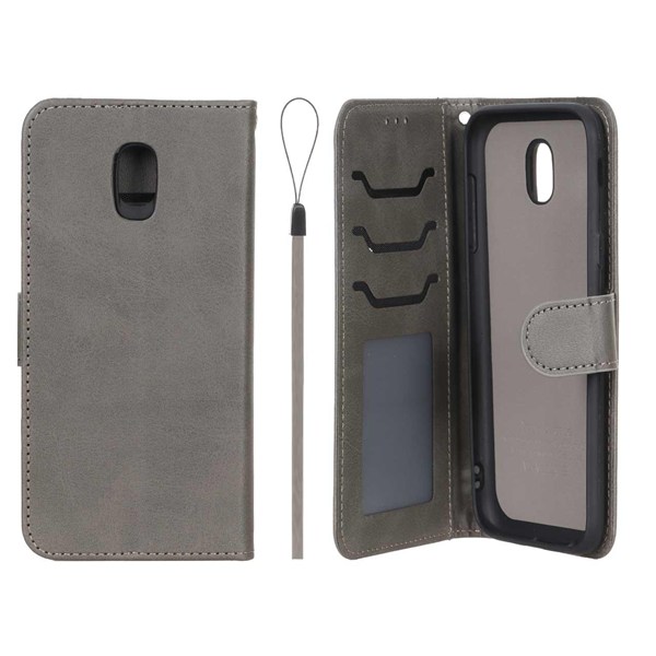 کیف موبایل مگنتی درجه یک داخل خز MNC Plus مدل Samsung Galaxy J5 Pro / J530 - خاکستری