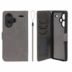 کیف موبایل مگنتی درجه یک داخل خز MNC Plus مدل Xiaomi Redmi Note 13 Pro Plus 5G - خاکستری
