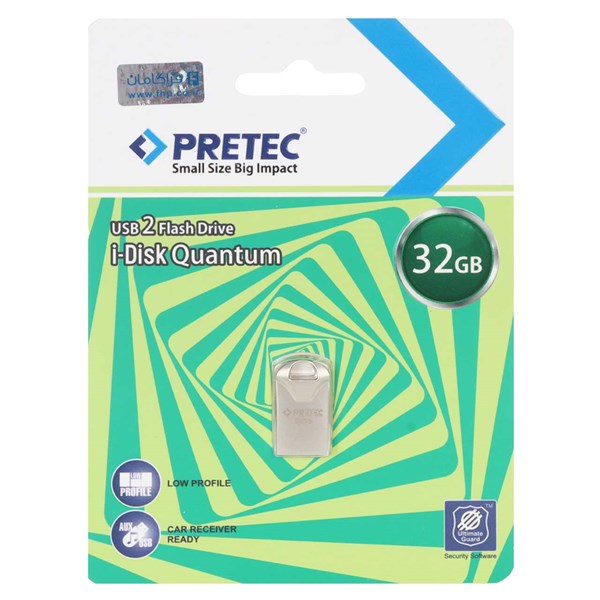 فلش مموری Pretec USB2.0 مدل Quantum ظرفیت 32GB - نقره ای (گارانتی فراگامان)