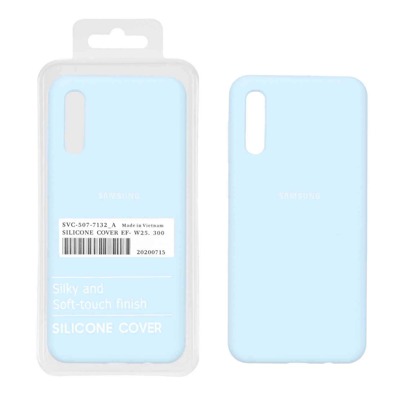 قاب سیلیکونی پاک کنی اورجینال درجه یک Samsung Galaxy A50 / A50s / A30s - آبی آسمانی (پک دار)