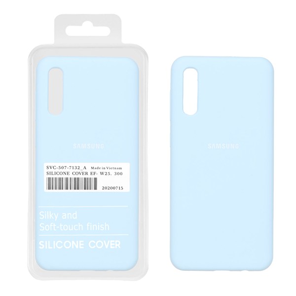 قاب سیلیکونی پاک کنی اورجینال درجه یک Samsung Galaxy A50 / A50s / A30s - آبی آسمانی (پک دار)
