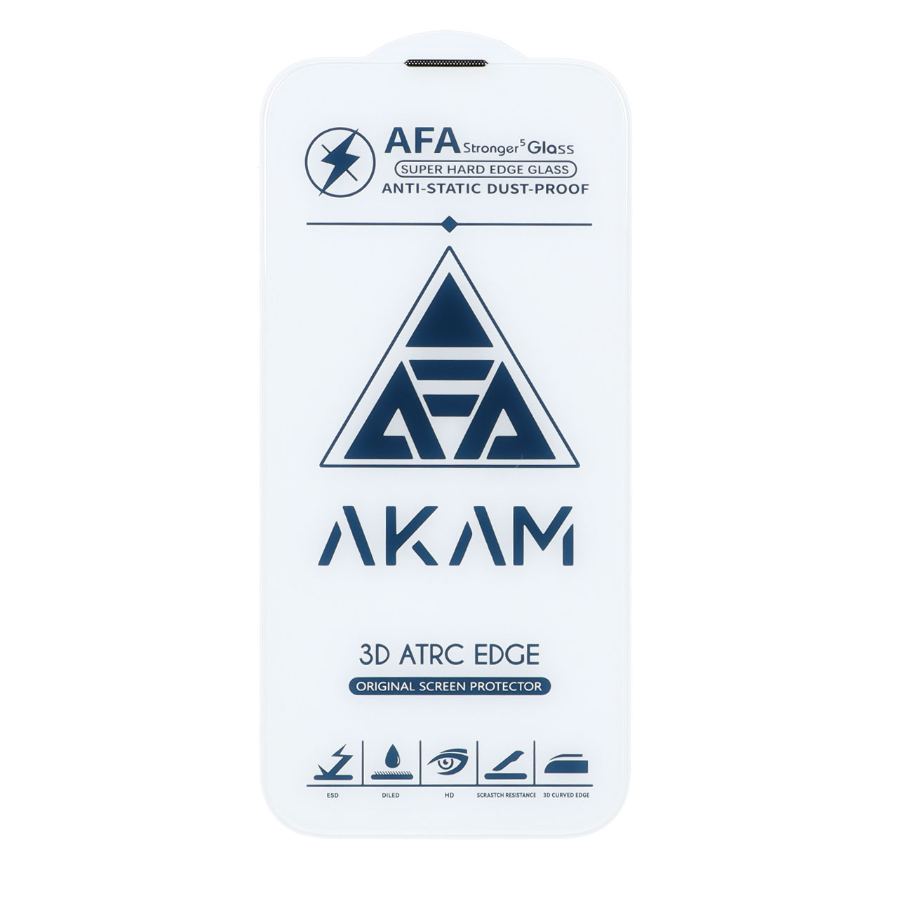 محافظ صفحه نمایش شیشه ای اورجینال AKAM بدون حاشیه Apple iPhone 17