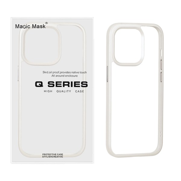 قاب اورجینال Q Series شفاف Ice مدل Apple iPhone 14 Pro - سفید (پک دار)