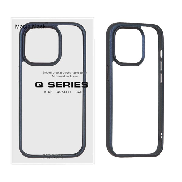 قاب اورجینال Q Series شفاف Ice مدل Apple iPhone 14 Pro - سرمه ای (پک دار)