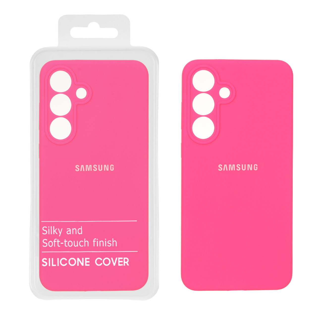 قاب سیلیکونی پاک کنی اورجینال درجه یک Samsung Galaxy S25 FE - صورتی فانتزی (پک دار)