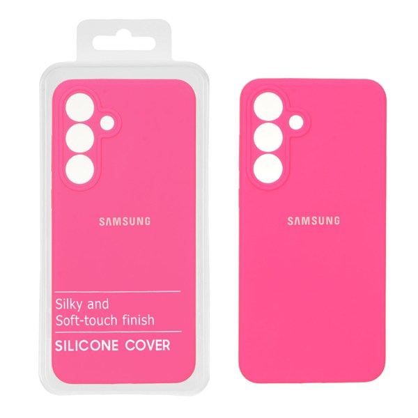 قاب سیلیکونی پاک کنی اورجینال درجه یک Samsung Galaxy S25 FE - صورتی فانتزی (پک دار)