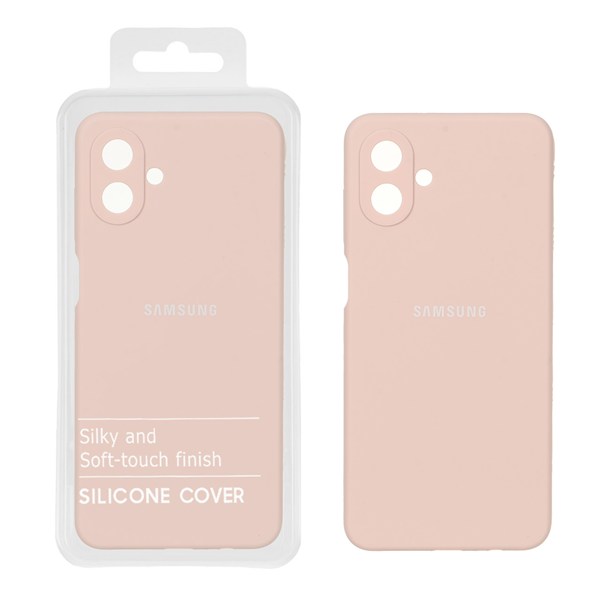 قاب سیلیکونی پاک کنی اورجینال درجه یک Samsung Galaxy A07 - کرم نارنجی (پک دار)
