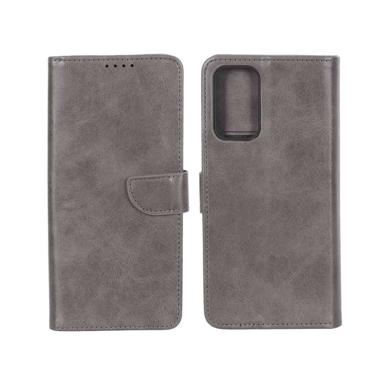 کیف چرمی موبایل مگنتی Samsung Galaxy A73 - خاکستری