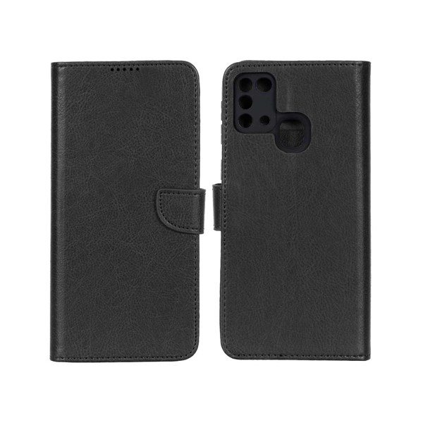 کیف چرمی موبایل مگنتی محافظ لنزدار KRF مدل Samsung Galaxy M31 - مشکی
