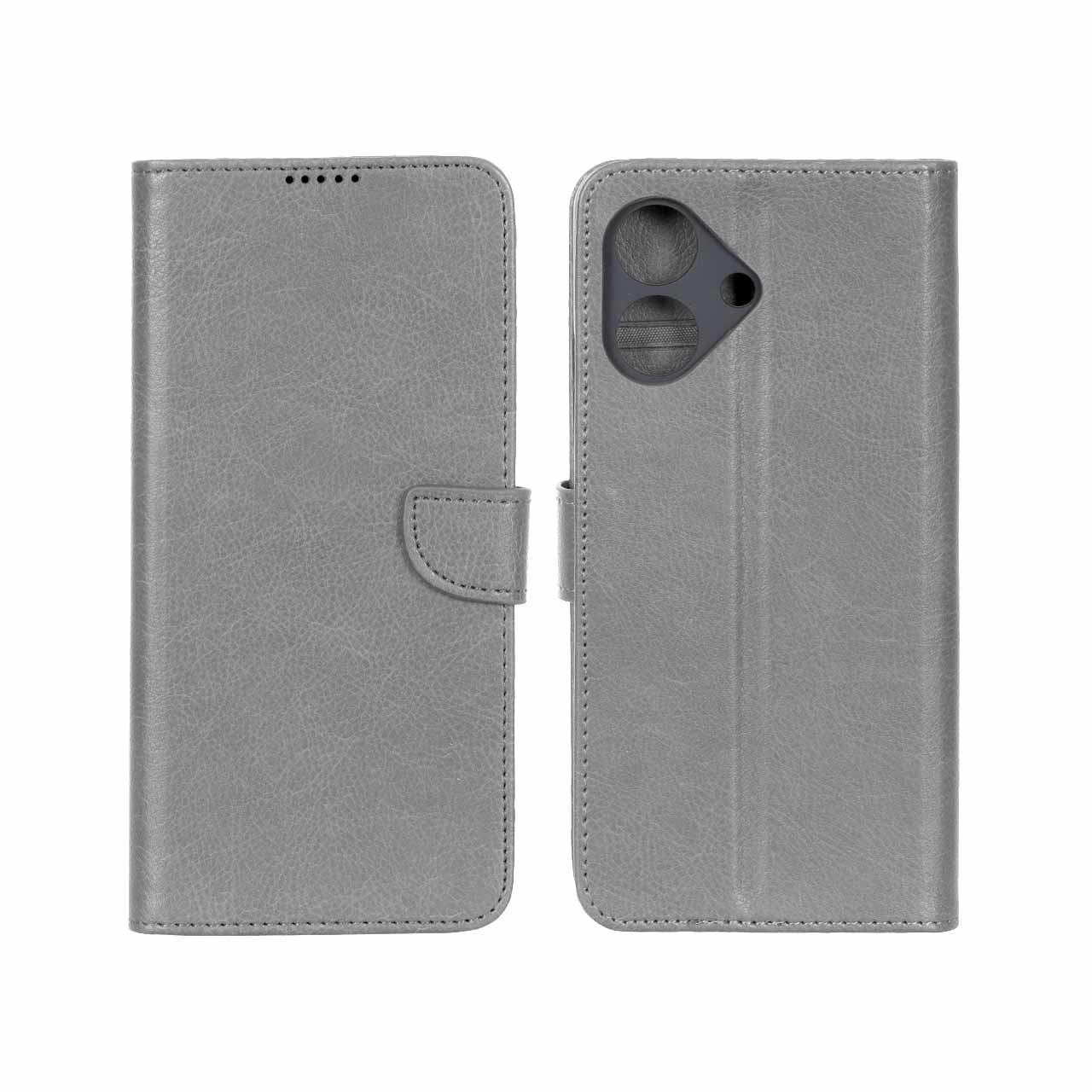 کیف چرمی موبایل مگنتی محافظ لنزدار KRF مدل Honor Play 10 - طوسی