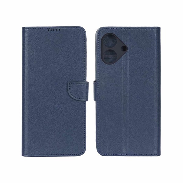 کیف چرمی موبایل مگنتی محافظ لنزدار KRF مدل Honor Play 10 - سرمه ای