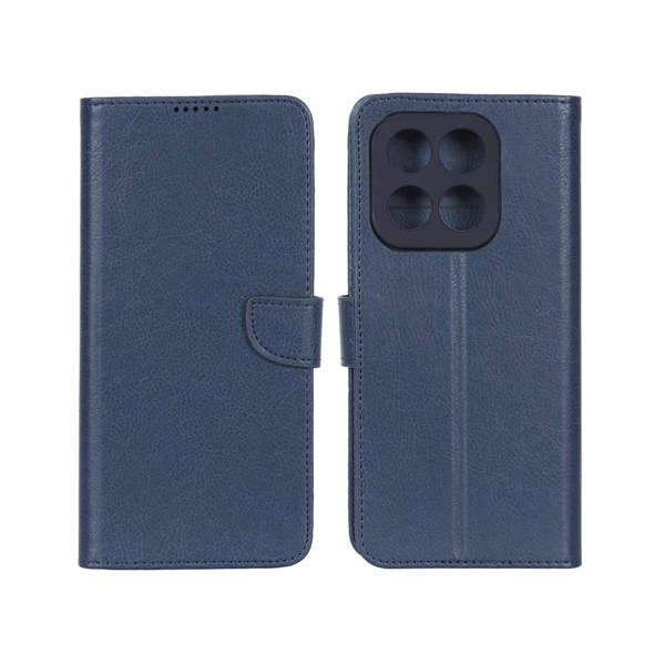 کیف چرمی موبایل مگنتی محافظ لنزدار KRF مدل Honor X7d - سرمه ای