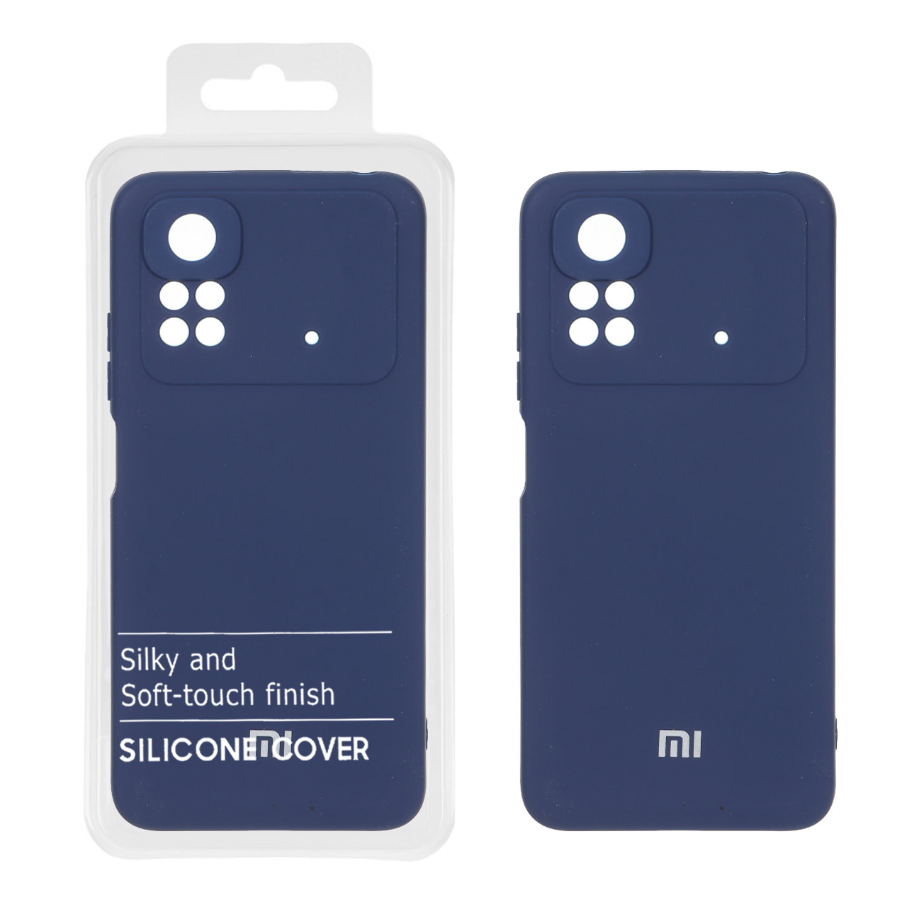 قاب نیو سیلیکون محافظ لنزدار RFF مدل Xiaomi Poco M4 Pro 4G - سرمه ای (پک دار)