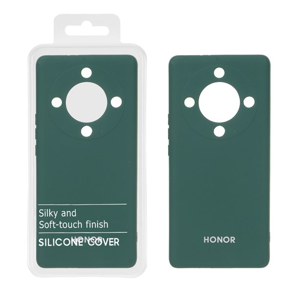 قاب نیو سیلیکون محافظ لنزدار RFF مدل Honor X9a - سبز (پک دار)