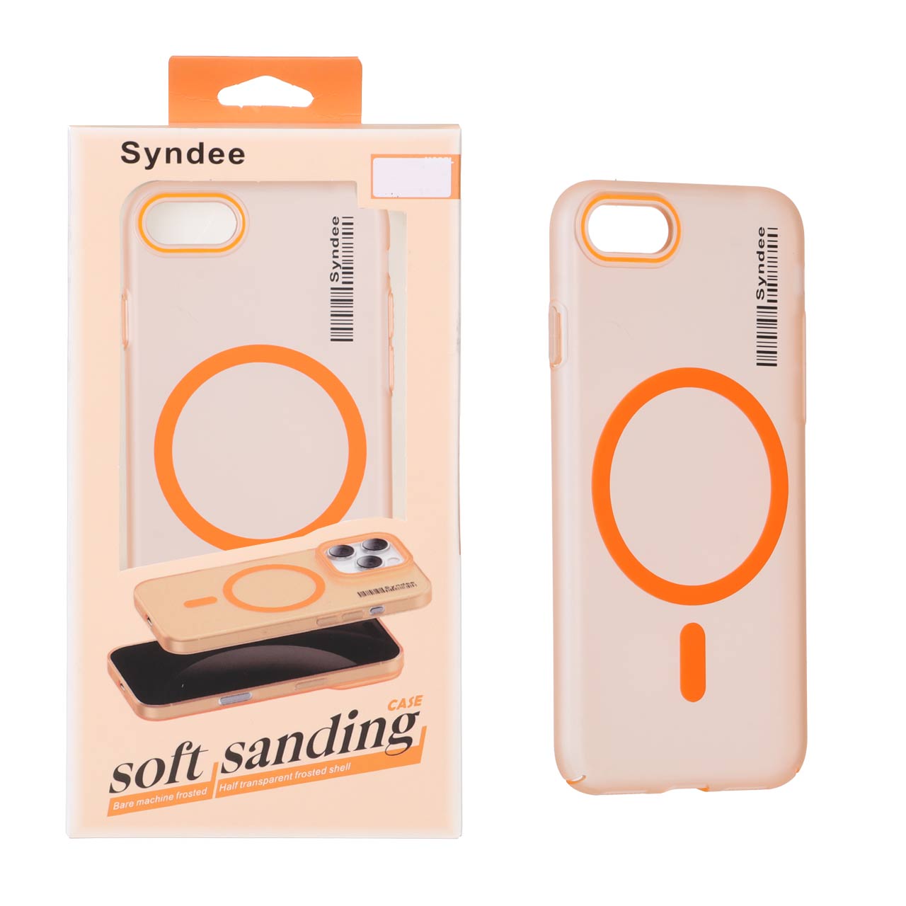 قاب اورجینال Syndee مات Magsafe مدل Apple iPhone 7 / iPhone 8 / iPhone SE (2020) - نارنجی (پک دار)