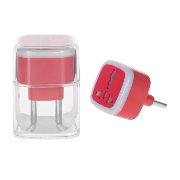 تبدیل برق 3 به 2 مدل M-03 - قرمز - MMS - (RGB)