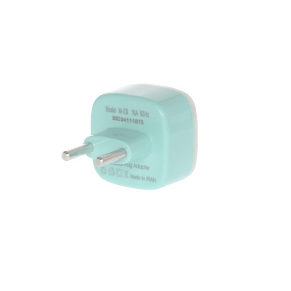 تبدیل برق 3 به 2 مدل M-03 - سبزآبی - MMS