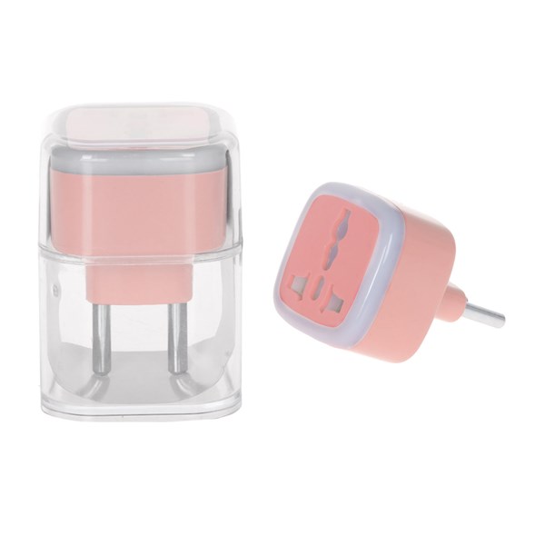 تبدیل برق 3 به 2 مدل M-03 - گلبهی - MMS - (RGB)