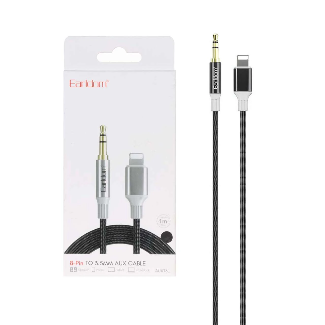 کابل Earldom Aux To Lightning مدل ET-AUX76L - مشکی
