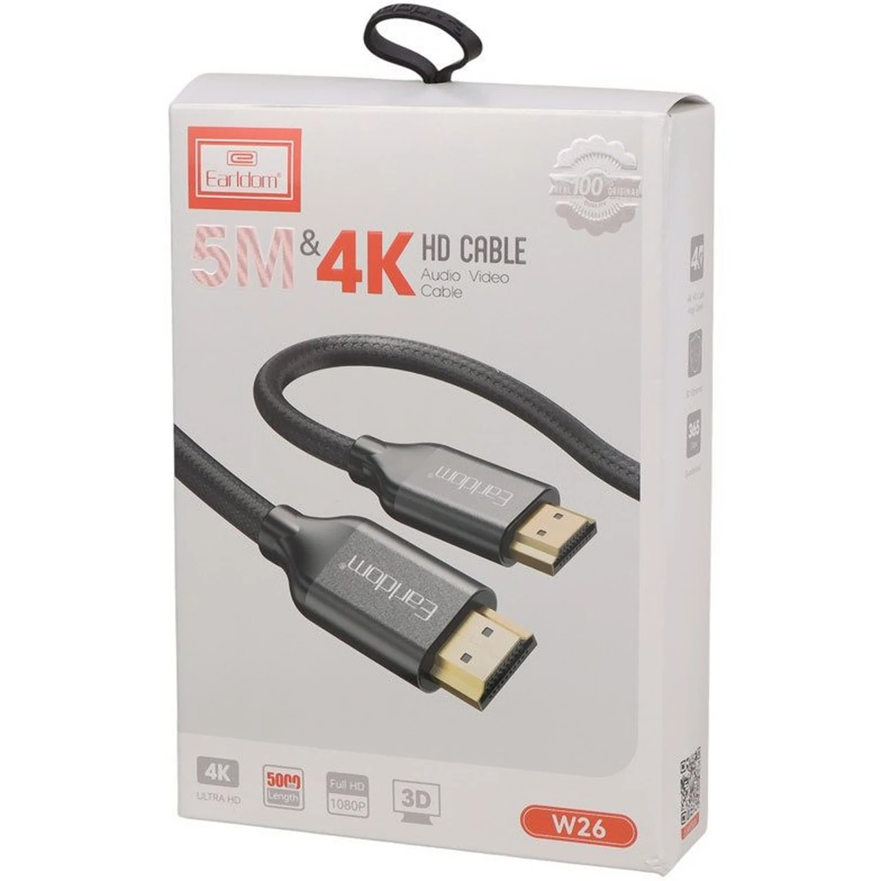 کابل 5 متری 4K Earldom HDMI مدل ET-W26 - مشکی