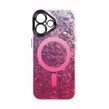 قاب ice طرح مگ سیف دور مات لنز شفاف Apple iPhone 16 - سرخابی