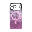 قاب ice طرح مگ سیف دور مات لنز شفاف Apple iPhone 17 Pro Max - صورتی